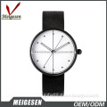 New Innovative Round crown long hands big dial men watch